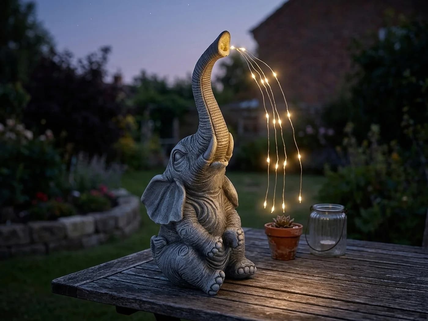 GLOBO LIGHTING LED Solarleuchte Elefant Grau 2er Set - Bild 4