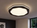 Reality Leuchten LED Deckenleuchte flach rund Dimmbar Schwarz/Weiß Bild 1