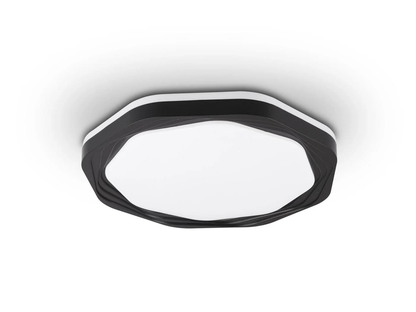 Reality Leuchten LED Deckenleuchte flach rund Dimmbar Schwarz/Weiß - Bild 2