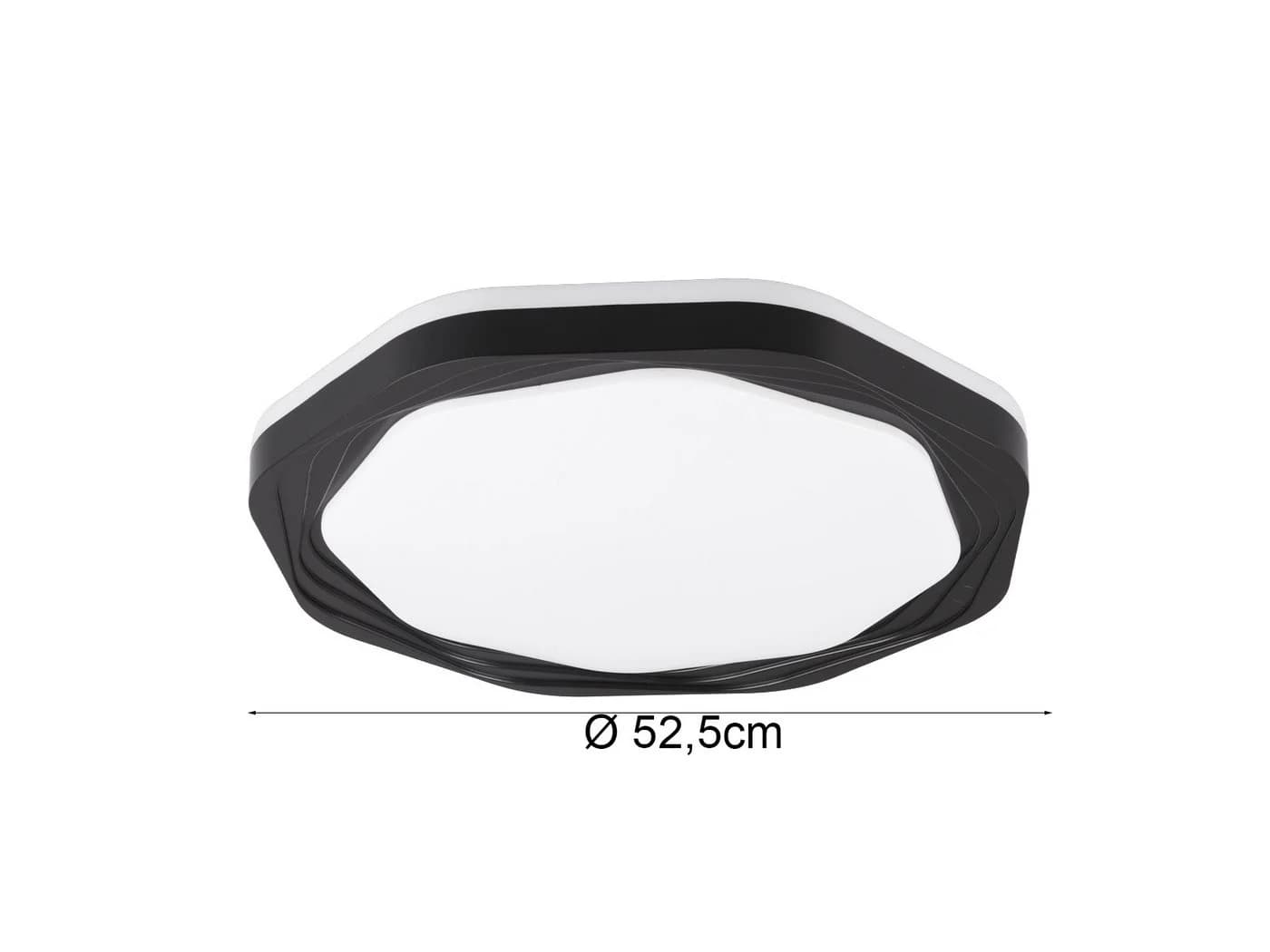 Reality Leuchten LED Deckenleuchte flach rund Dimmbar Schwarz/Weiß - Bild 4