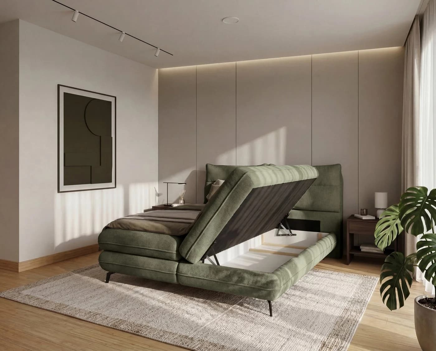 Homesy Boxbett VERSE mit Bettkasten und ARTICO-Bezug