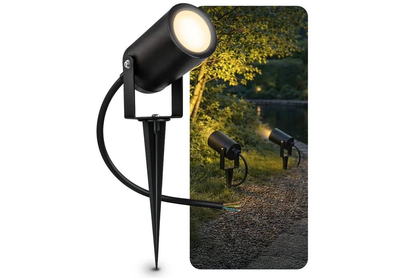 SSC-LUXon LED Gartenstrahler KALOA Schwarz GU10 IP44 - Bild 2