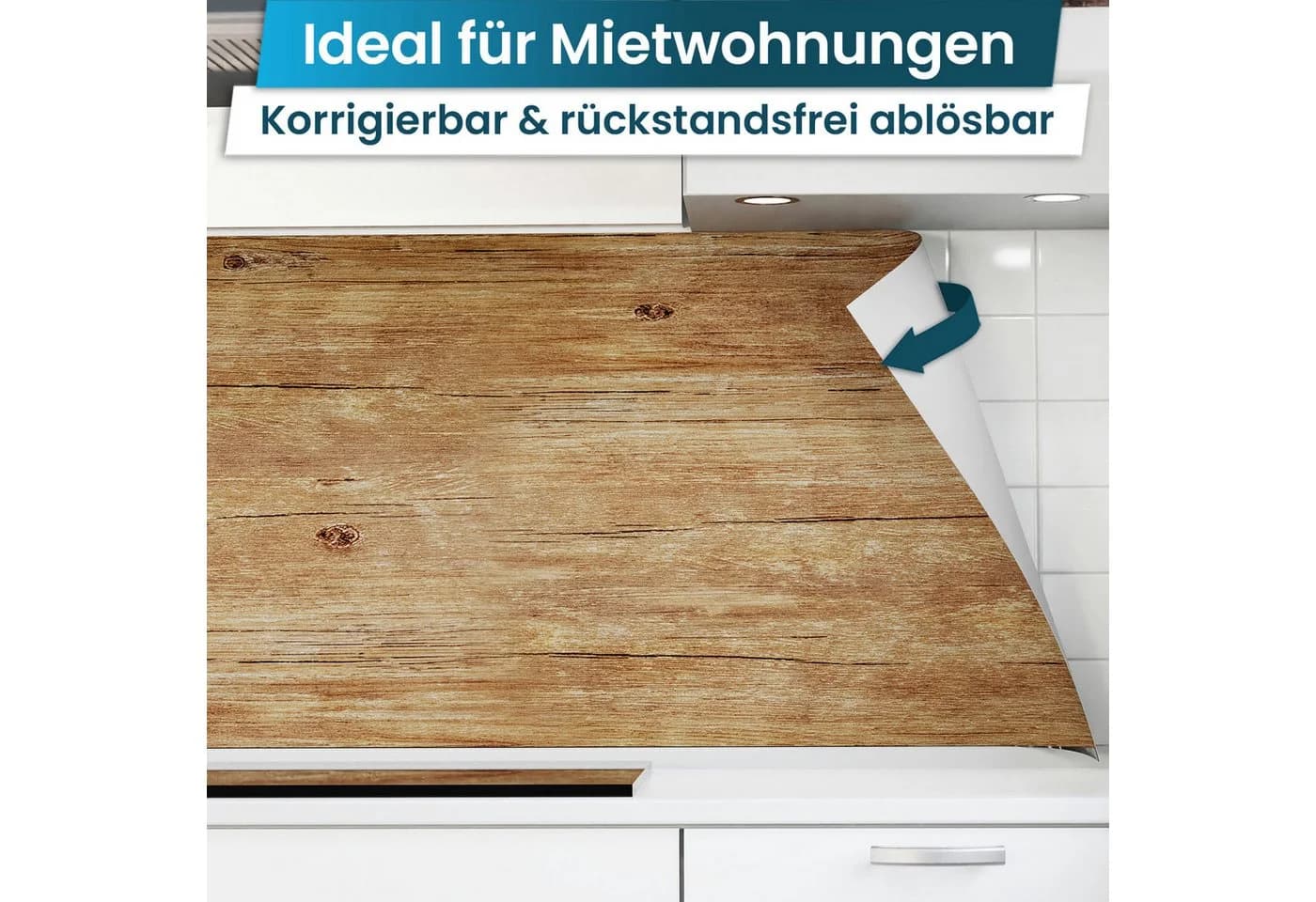 danario Küchenrückwand Folie selbstklebend Matt Eiche Spritzschutz - Bild 3