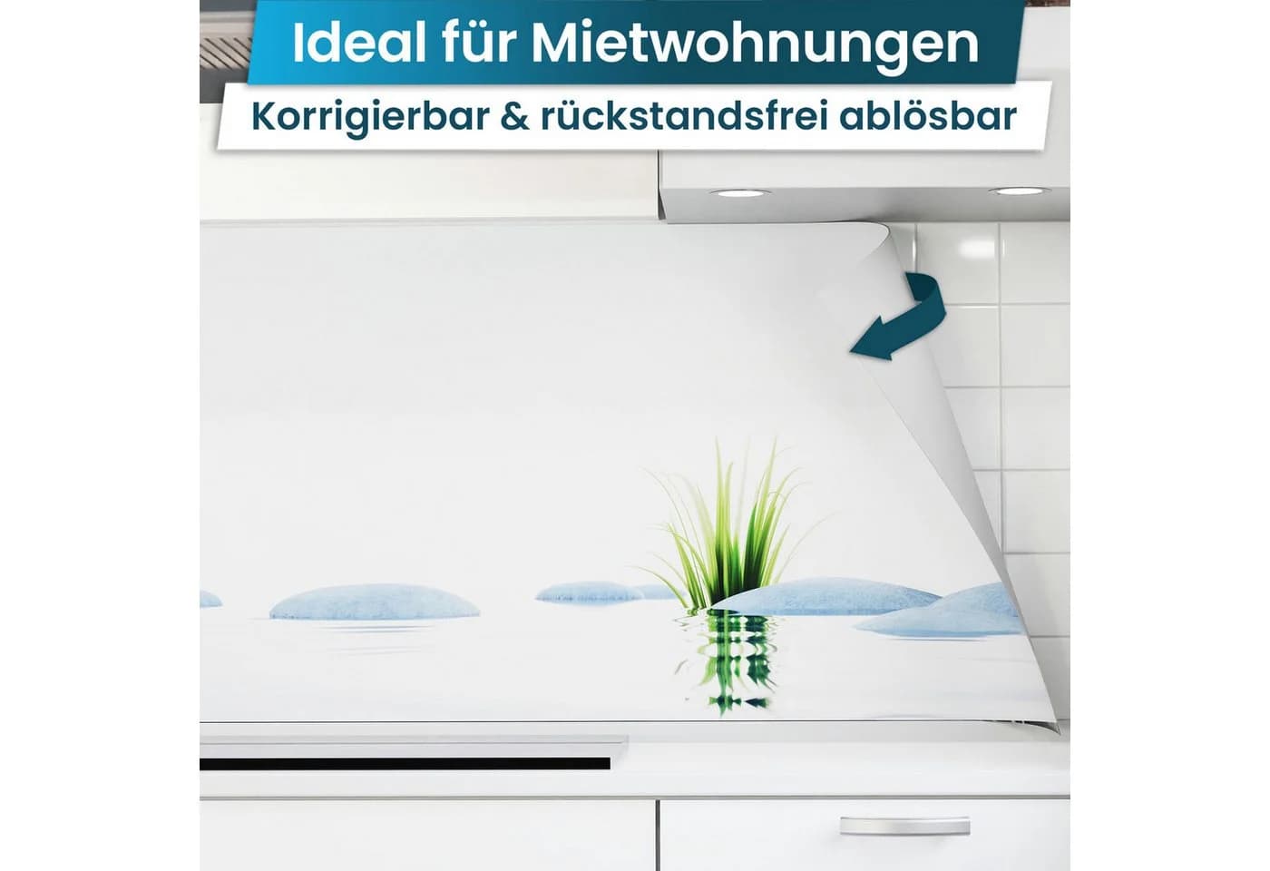 danario Küchenrückwand Folie selbstklebend Matt Spritzschutz Küche - Bild 3