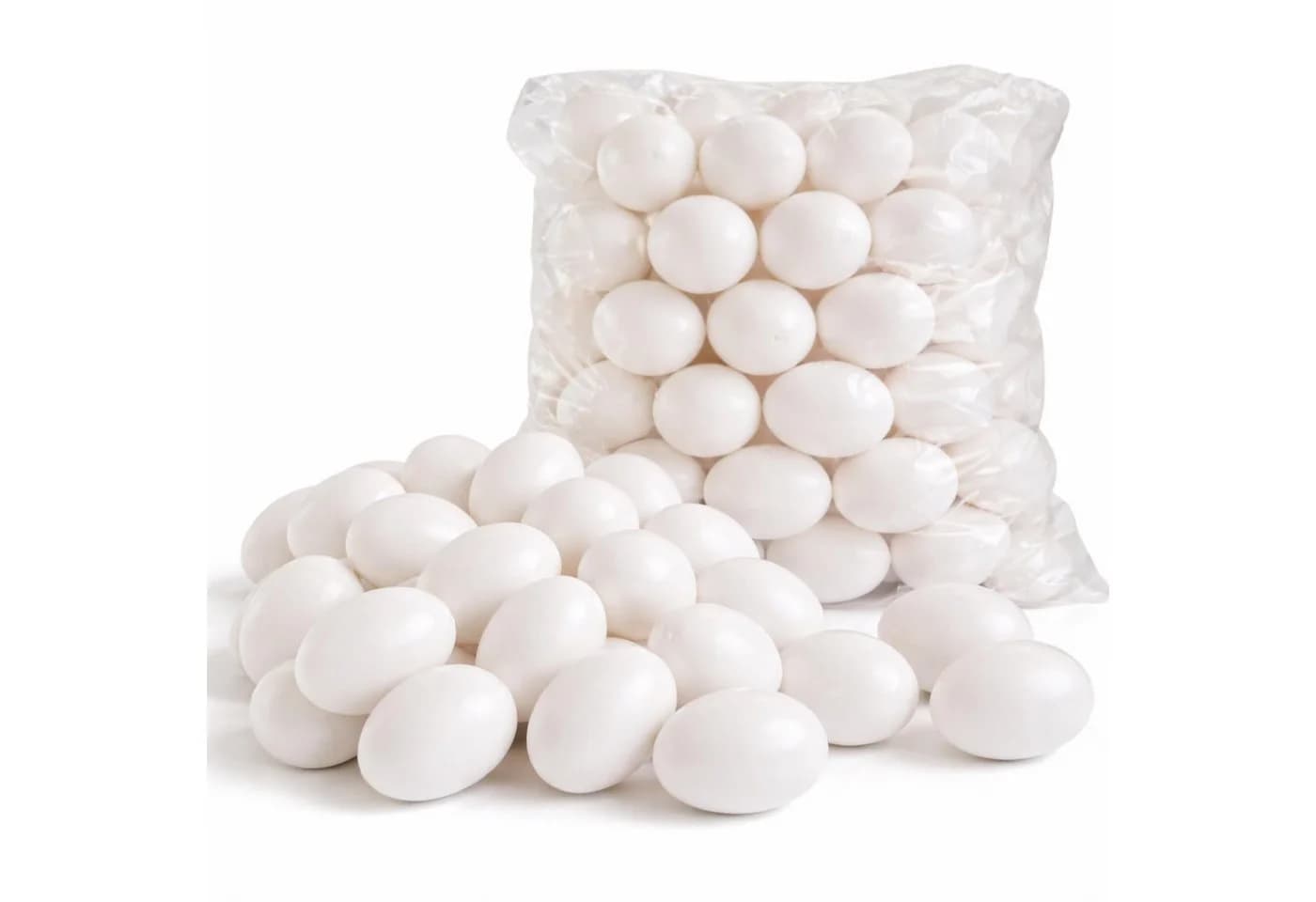 HaushaltO Osterei 50x Plastikeier 6 cm Weiß - Bild 2
