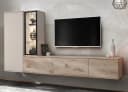 Furn.Design Wohnwand Askim hängend Eiche Kaschmir Push-To-Open LED Bild 2
