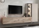 Furn.Design Wohnwand Askim hängend Eiche Kaschmir Push-To-Open LED Bild 5