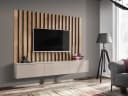 Furn.Design TV-Board Pearl Set mit Rückwandpaneel Kaschmir Eiche Bild 1