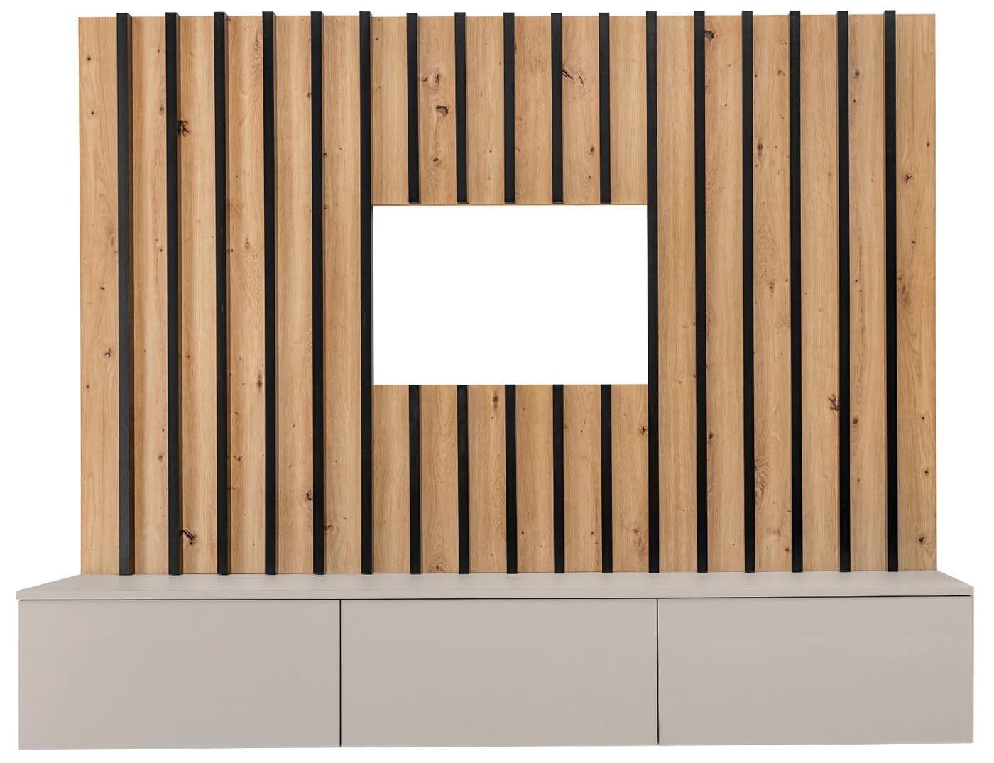 Furn.Design TV-Board Pearl Set mit Rückwandpaneel Kaschmir Eiche - Bild 3