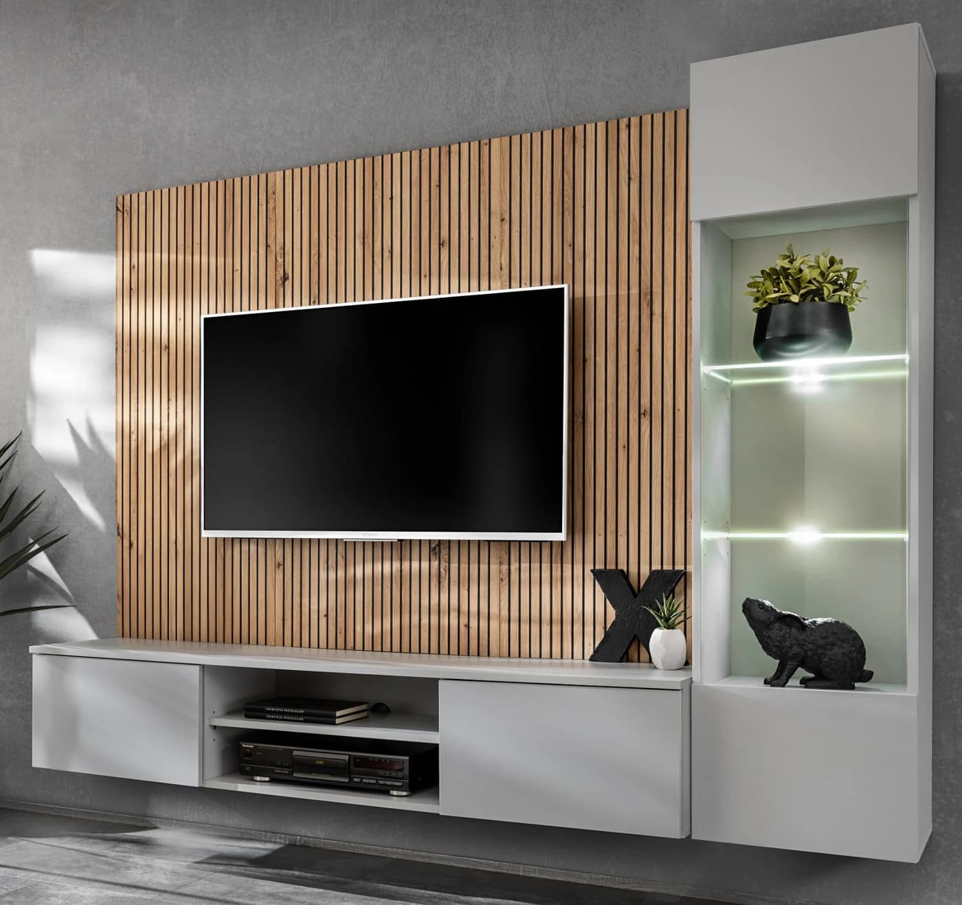 Inn.Furn Wohnwand iLike mit Push-to-Open und LED-Beleuchtung - Bild 2
