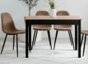 Inn.Furn Esstisch Prag Eiche Artisan Schwarz 110x67 cm Bild 3