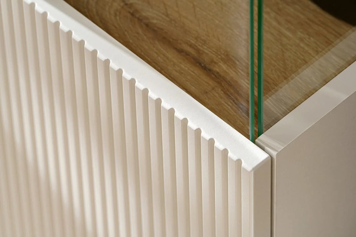 Inn.Furn Wohnwand Cathlyn 4-teilig Eiche Kaschmir Push-To-Open LED - Bild 5