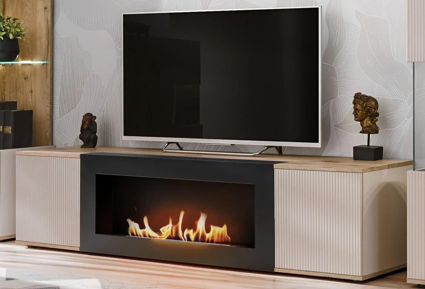 Inn.Furn Lowboard Cathlyn mit integriertem Kamin & Push-to-Open - Bild 2