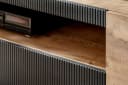 Inn.Furn Wohnwand Heron Eiche Schwarz Push-To-Open mit Kamin Bild 5