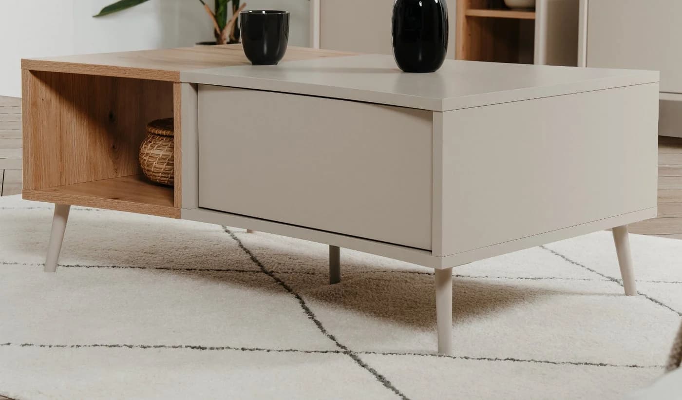 Furn.Design Couchtisch Sena Beige Artisan Eiche Push-to-Open - Bild 2
