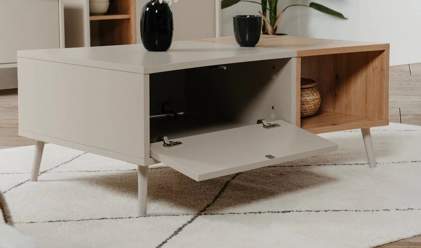 Furn.Design Couchtisch Sena Beige Artisan Eiche Push-to-Open - Bild 5