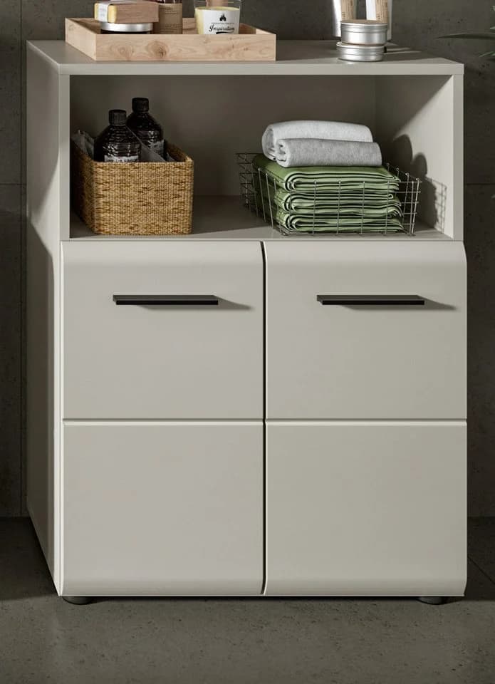Inn.Furn Kommode Cover Bad Badschrank Kaschmir Sand 2-türig