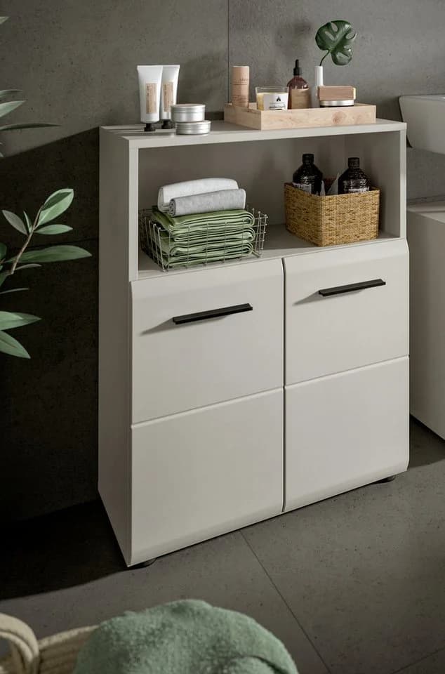 Inn.Furn Kommode Cover Bad Badschrank Kaschmir Sand 2-türig - Bild 3