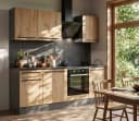 Furn.Design Küchenzeile Smart 7-tlg. Eiche Artisan Grau Bild 1