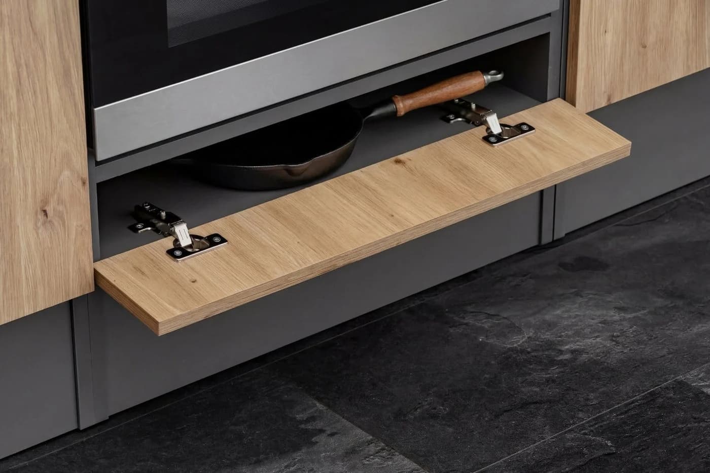 Furn.Design Küchenzeile Smart 7-tlg. Eiche Artisan Grau - Bild 5