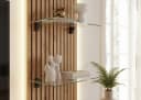 Furn.Design Wohnwand Clay Grau Eiche LED Push-to-Open Bild 3
