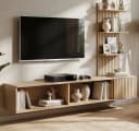 Inn.Furn Lowboard Sense Set mit Wandregal Eiche Dekor Push-to-Open Bild 5