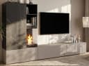 Inn.Furn Wohnwand Cosy Grau Marmor mit Ethanol-Kamin Bild 5
