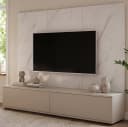 Inn.Furn Lowboard Charm Set Kaschmir Marmor Weiß Push-to-Open Bild 2