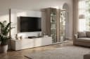 Inn.Furn Wohnwand Charm 4-teilig Kaschmir Marmor Soft-Close LED Bild 1
