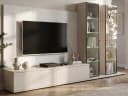 Inn.Furn Wohnwand Charm 4-teilig Kaschmir Marmor Soft-Close LED Bild 5