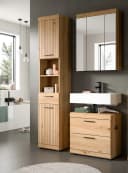 Inn.Furn Hochschrank Shawn Badschrank Leistenoptik Beige Bild 5
