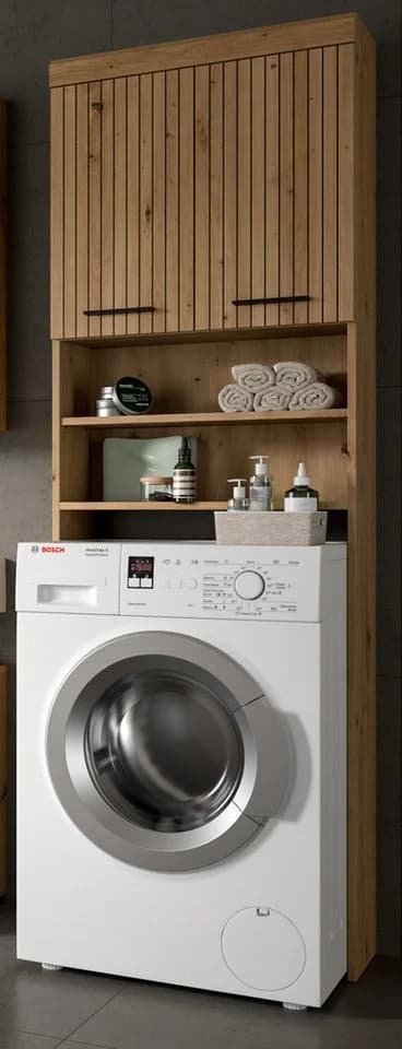 Inn.Furn Waschmaschinenumbauschrank Shawn Beige Leistenoptik - Bild 2