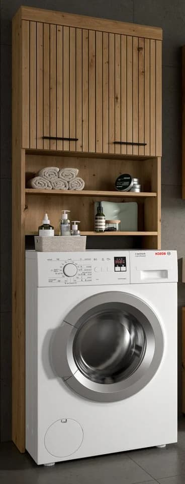 Inn.Furn Waschmaschinenumbauschrank Shawn Beige Leistenoptik - Bild 5