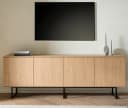 Furn.Design Lowboard Breda TV Unterteil Stone Eiche Schwarz 4-türig Bild 5