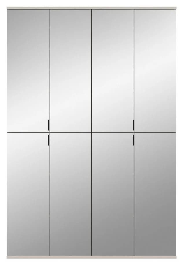 Inn.Furn Garderobenschrank Line-Up 8 Spiegeltüren Beige