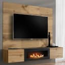 Inn.Furn Lowboard Public Set mit Kamin und Wandpaneel Eiche Wotan Bild 5
