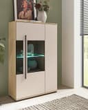 Furn.Design Highboard Design-D Vitrinenschrank Kaschmir Sand Eiche Bild 3