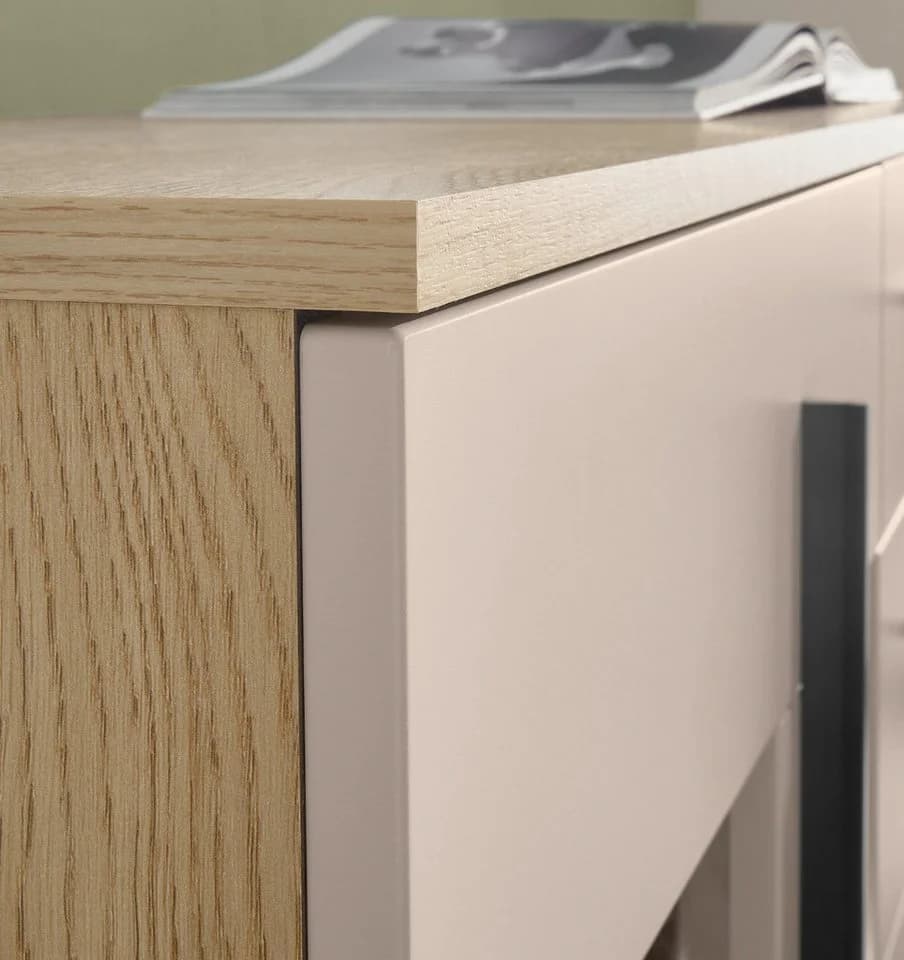 Furn.Design Highboard Design-D Vitrinenschrank Kaschmir Sand Eiche - Bild 4