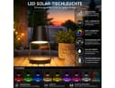 GiglioCollection LED Solar-Tischleuchte schwenkbar IP44 Schwarz Bild 2