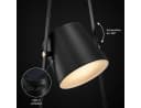 GiglioCollection LED Solar-Tischleuchte schwenkbar IP44 Schwarz Bild 3