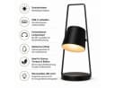 GiglioCollection LED Solar-Tischleuchte schwenkbar IP44 Schwarz Bild 4