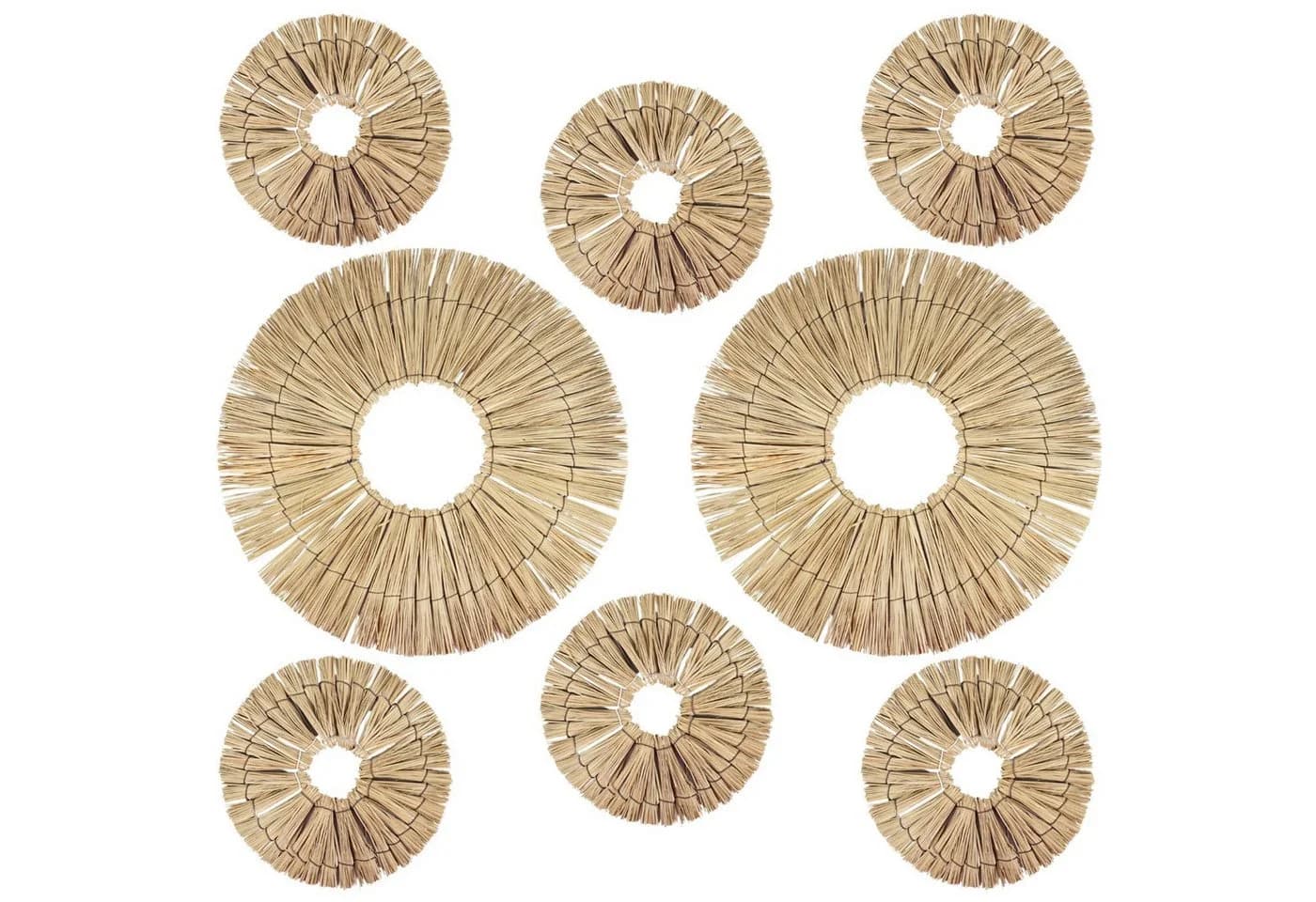 Marrakesch Orient & Mediterran Interior Wanddeko 8er Set Rattan Boho - Bild 2