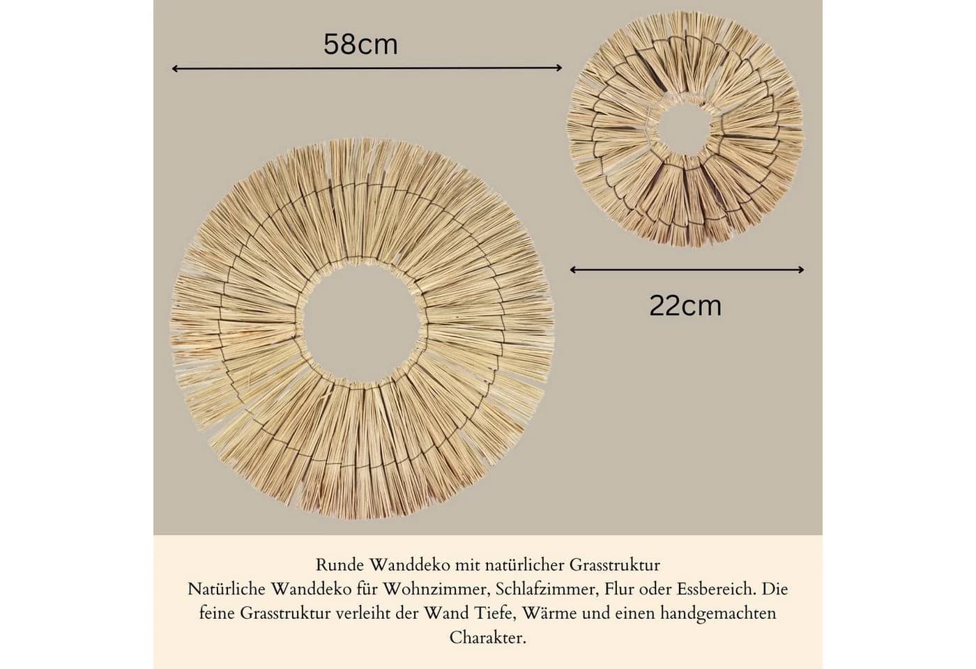 Marrakesch Orient & Mediterran Interior Wanddeko 8er Set Rattan Boho - Bild 3