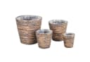 Marrakesch Orient & Mediterran Interior Übertopf 4er Set Rattan Braun Bild 2