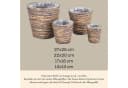 Marrakesch Orient & Mediterran Interior Übertopf 4er Set Rattan Braun Bild 3