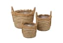 Marrakesch Raffa 3er Set Pflanzkörbe Natur Gras Boho Bild 2