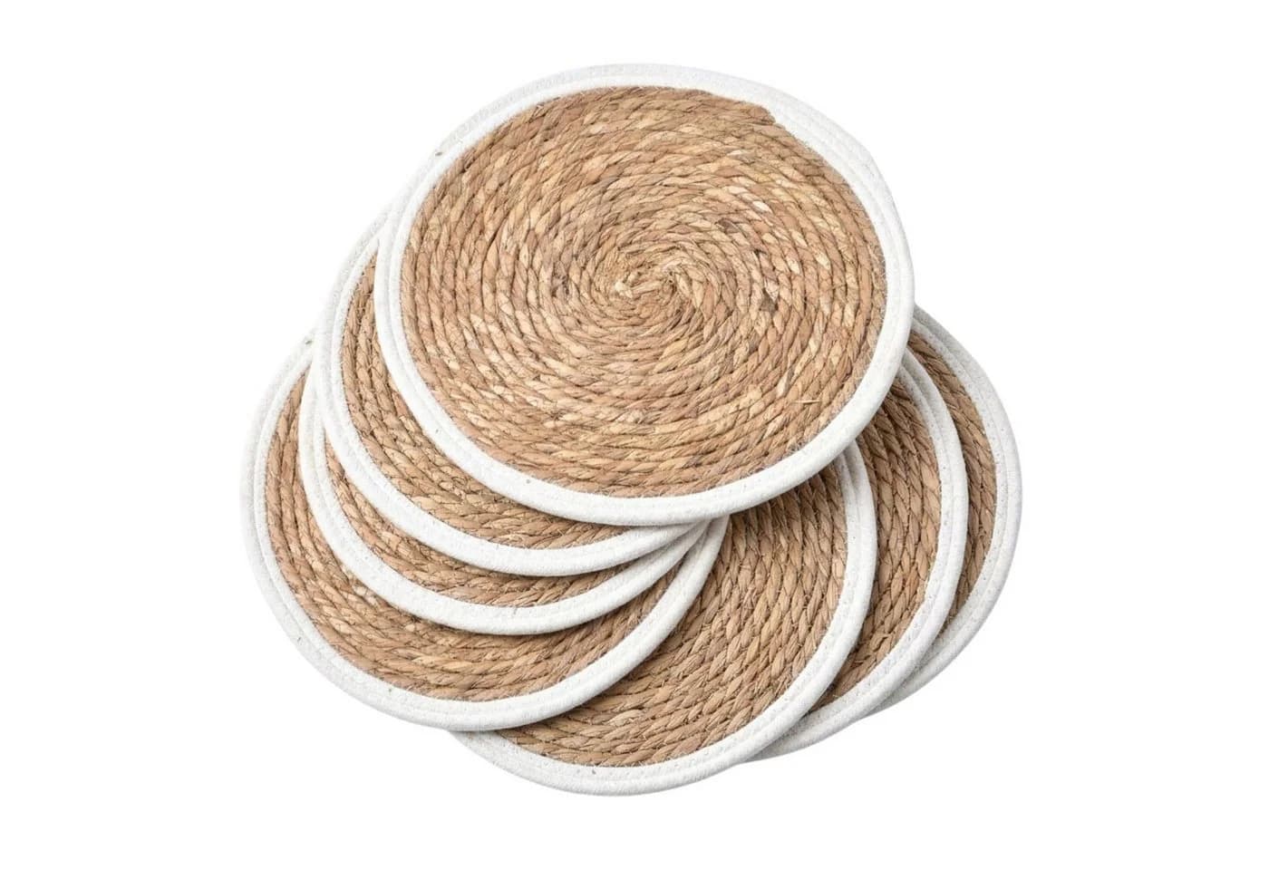 Marrakesch Orient & Mediterran Interior 6er Set Rattan Platzsets Weiß - Bild 2