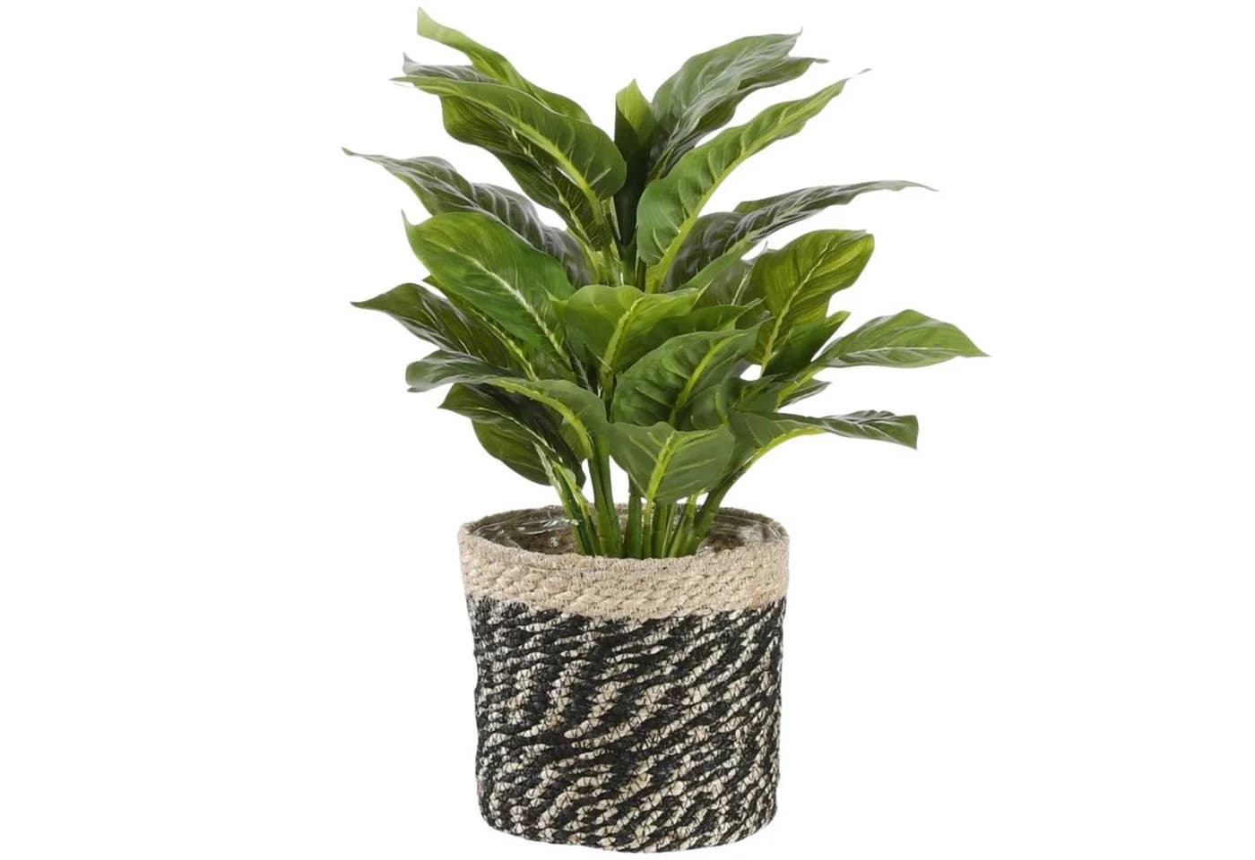 Marrakesch Orient & Mediterran Interior Pflanzkorb Jute Schwarz 20cm - Bild 2