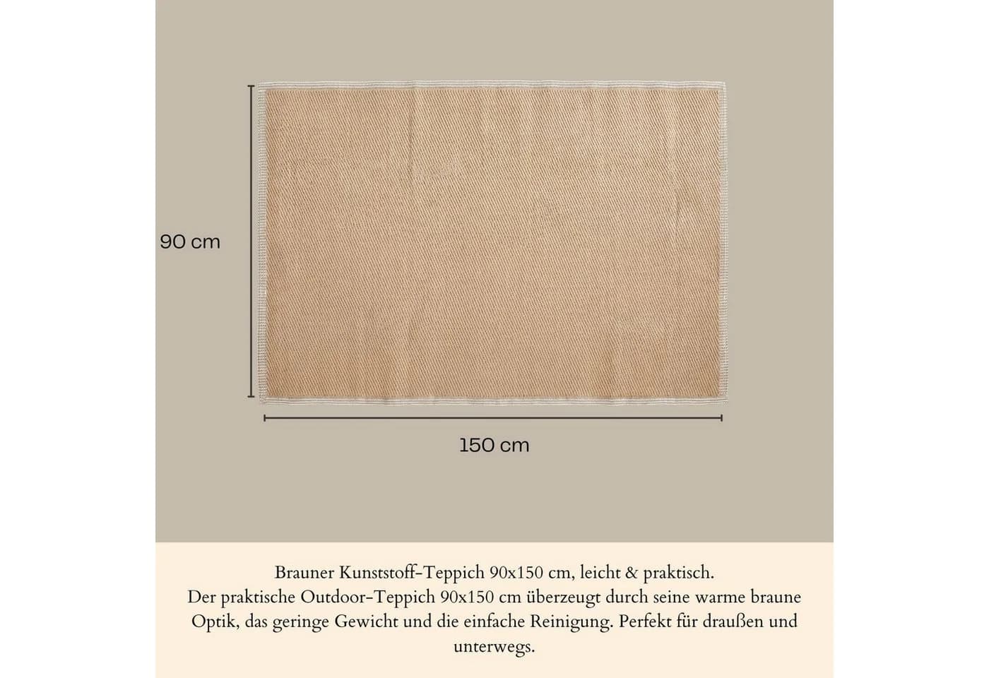Marrakesch Orient & Mediterran Interior Outdoorteppich Braun Jute-Optik - Bild 4