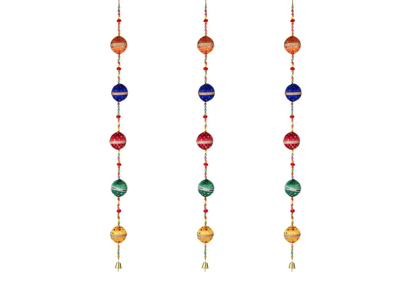 Marrakesch Orient & Mediterran Hängedekoration 3er Set Boho Chakra Bunt - Bild 2